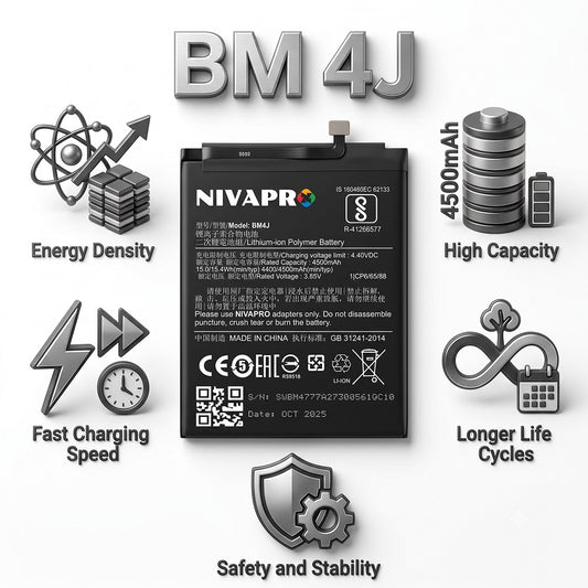 BM4J Battery for Xiaomi Redmi Note 8 Pro compatible  4500mAh with 6months warranty by NIVAPRO