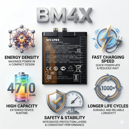 BM4X for  Xiaomi MI 11 5g with Warranty by NIVAPRO 4710mAh