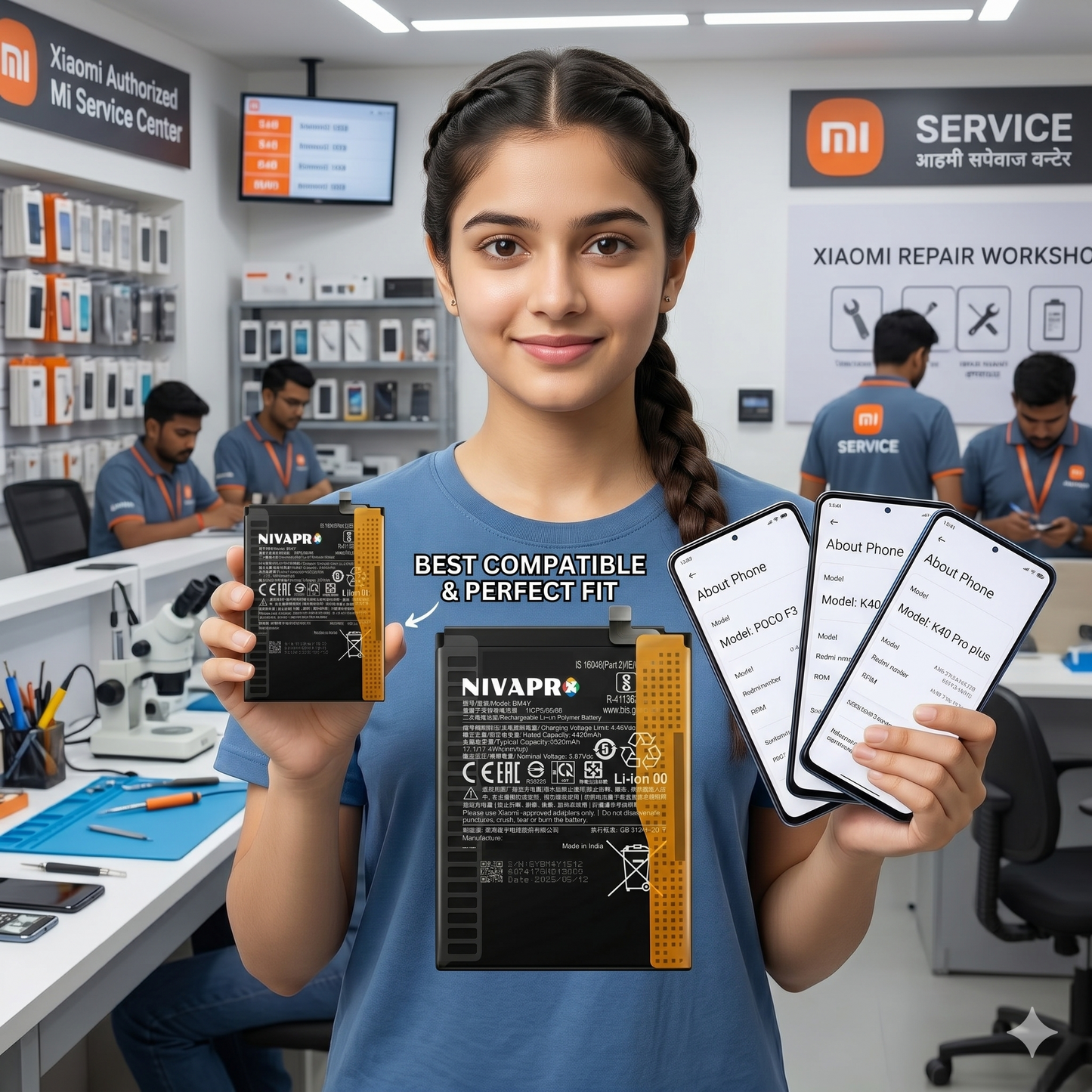 BM4Y for Xiaomi POCO F3 |  Redmi K40 | Redmi K40 pro | Redmi K40 pro plus  with Warranty by NIVAPRO 4520mAh