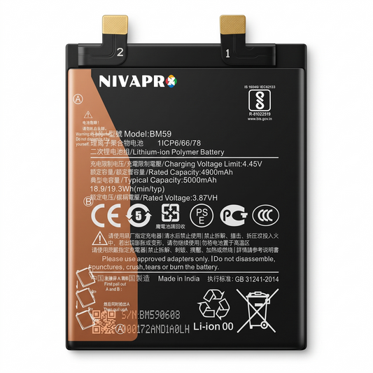 BM59 for Xiaomi 11T 5G with Warranty by NIVAPRO 5000mAh