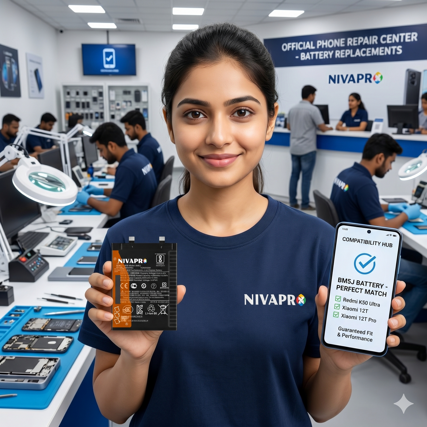 BM5J for Xiaomi Redmi K50 Ultra, Xiaomi 12T, and 12T Pro with Warranty by NIVAPRO 5000mAh