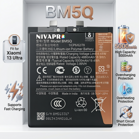 BM5Q for Xiaomi 13 Ultra with Warranty by NIVAPRO 5000mAh