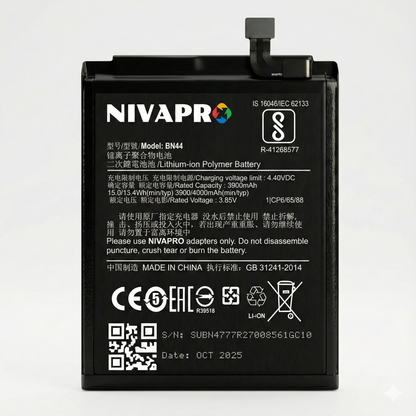 NIVAPRO  Note 5 / Mi Note 5 / BN44 Compatible 4000mAh Battery