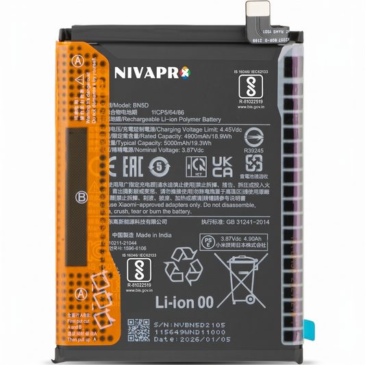 BN5D for Xiaomi Redmi Note 11 and Redmi Note 11S (4G) POCO M4 PRO 4G with Warranty by NIVAPRO 5000mAh