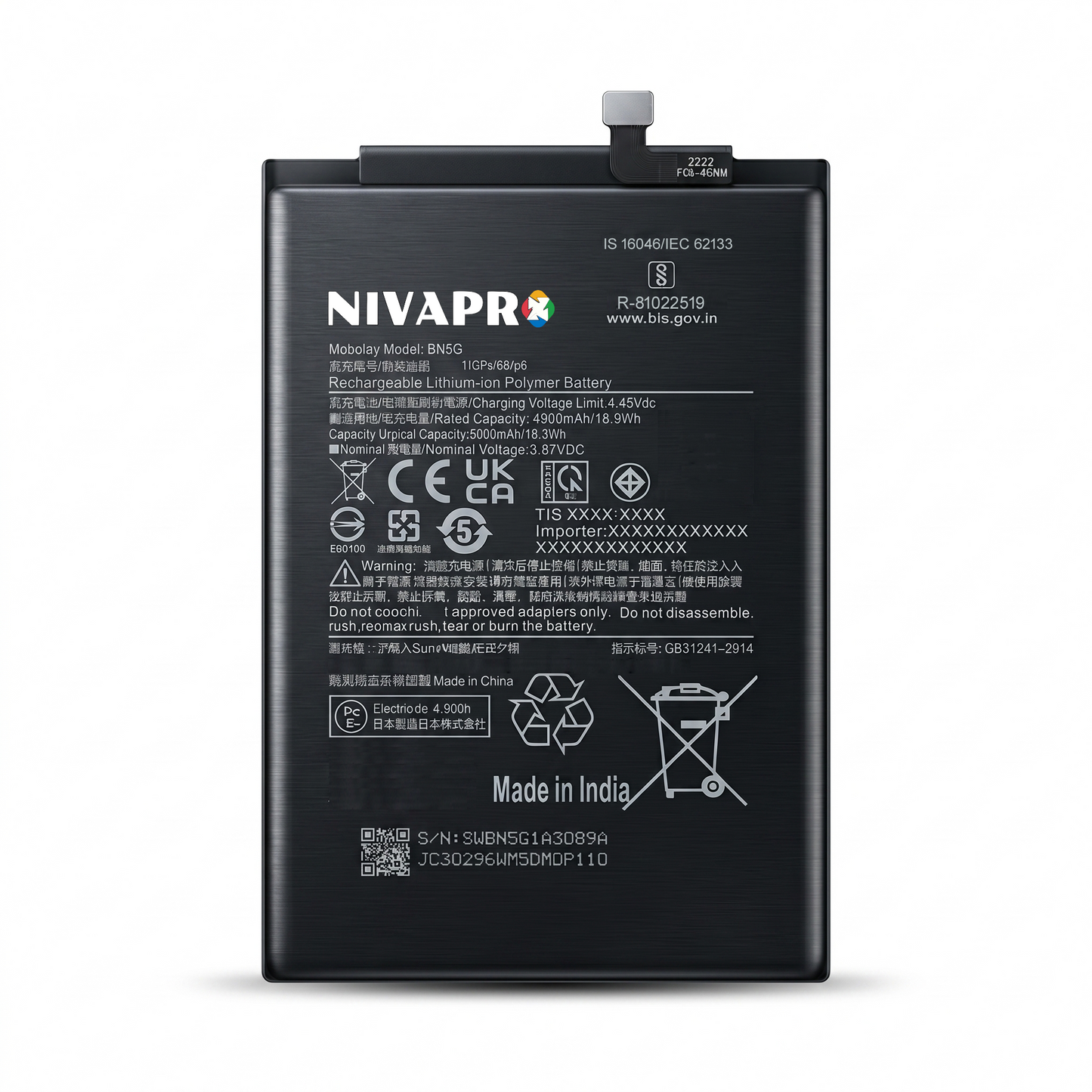 BN5G for Xiaomi Redmi 10A and Redmi 10C with Warranty by NIVAPRO 5000mAh