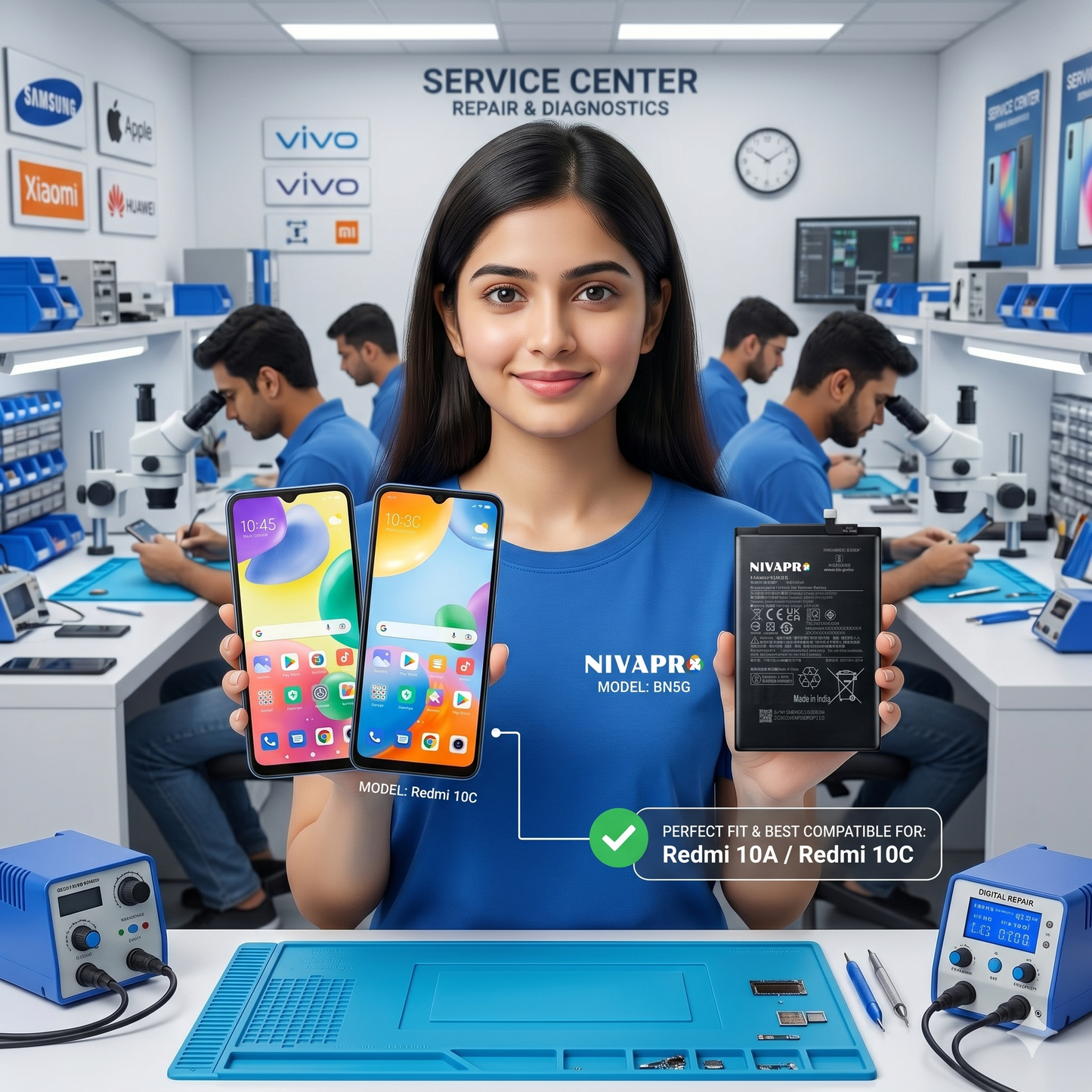 BN5G for Xiaomi Redmi 10A and Redmi 10C with Warranty by NIVAPRO 5000mAh