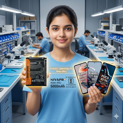 BN5J for Xiaomi Redmi Note 12 5G, 12T Pro 5G, and POCO X5 5G with Warranty by NIVAPRO 5000mAh