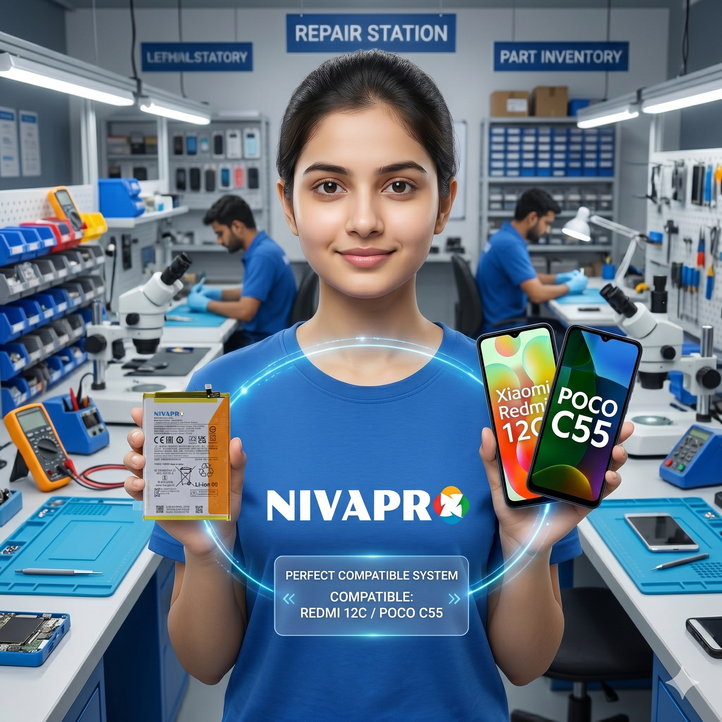 BN5L for Xiaomi Redmi 12C POCO C55 (22120RN86G) with Warranty by NIVAPRO 5000mAh