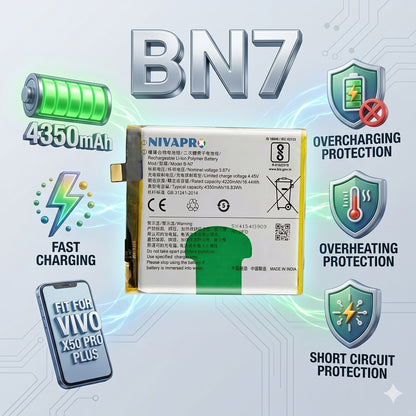 BN7 B-N7 for  Vivo X50 Pro Plus 4350mAh Battery with warranty by NIVAPRO