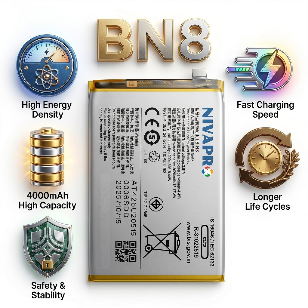 BN8 B-N8 for Vivo V20, Vivo V20 Pro, and Vivo S7 4000mAh Battery with warranty by NIVAPRO