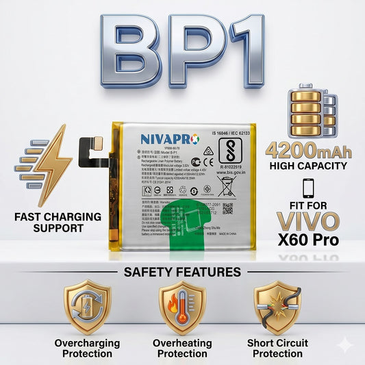 BP1 B-P1 for  Vivo X60 Pro 4200mAh Battery with warranty by NIVAPRO