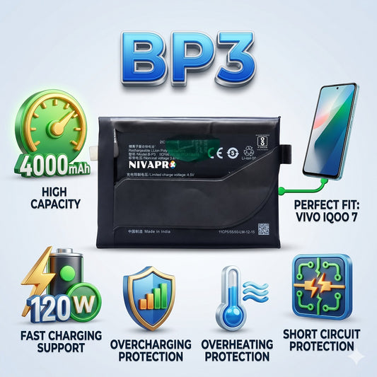 BP3 B-P3 for Vivo iQOO 7 4000mAh Battery with warranty by NIVAPRO