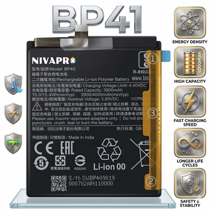 BP41 for Xiaomi Redmi K20 and Xiaomi Mi 9T with Warranty by NIVAPRO 4000mAh