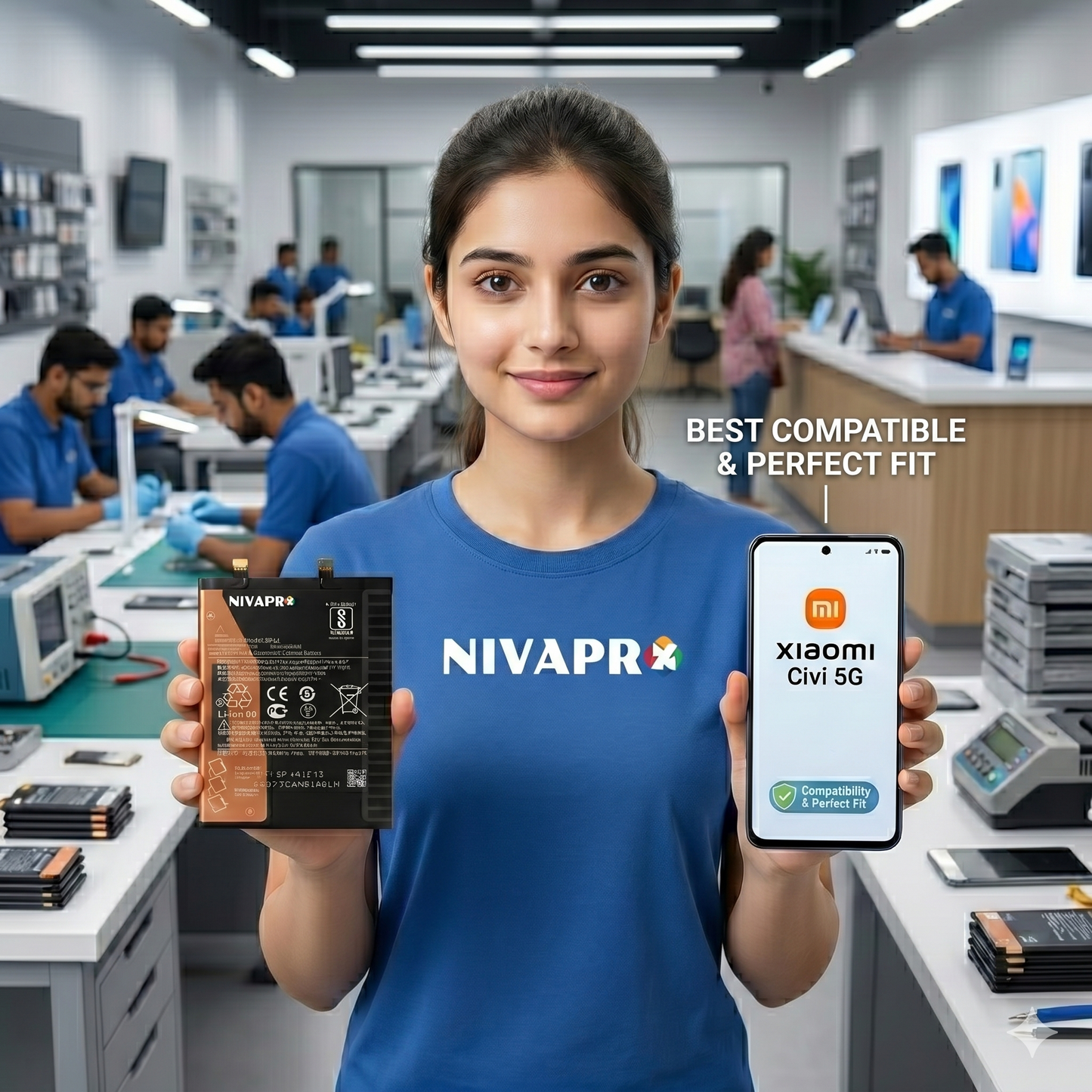BP44 for  Xiaomi Civi 5G with Warranty by NIVAPRO 4500mAh