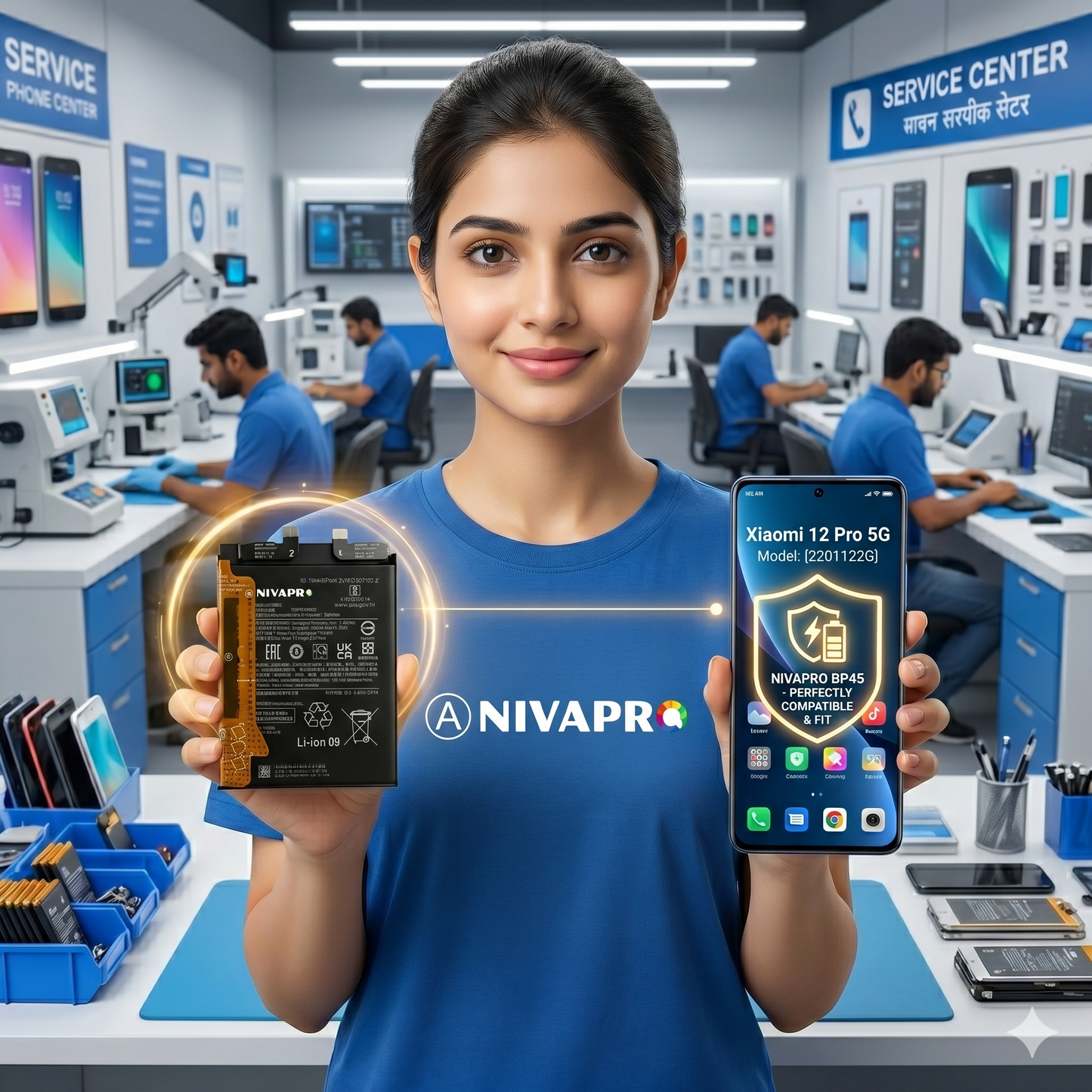 BP45 for Xiaomi 12 Pro 5G with Warranty by NIVAPRO 4600mAh