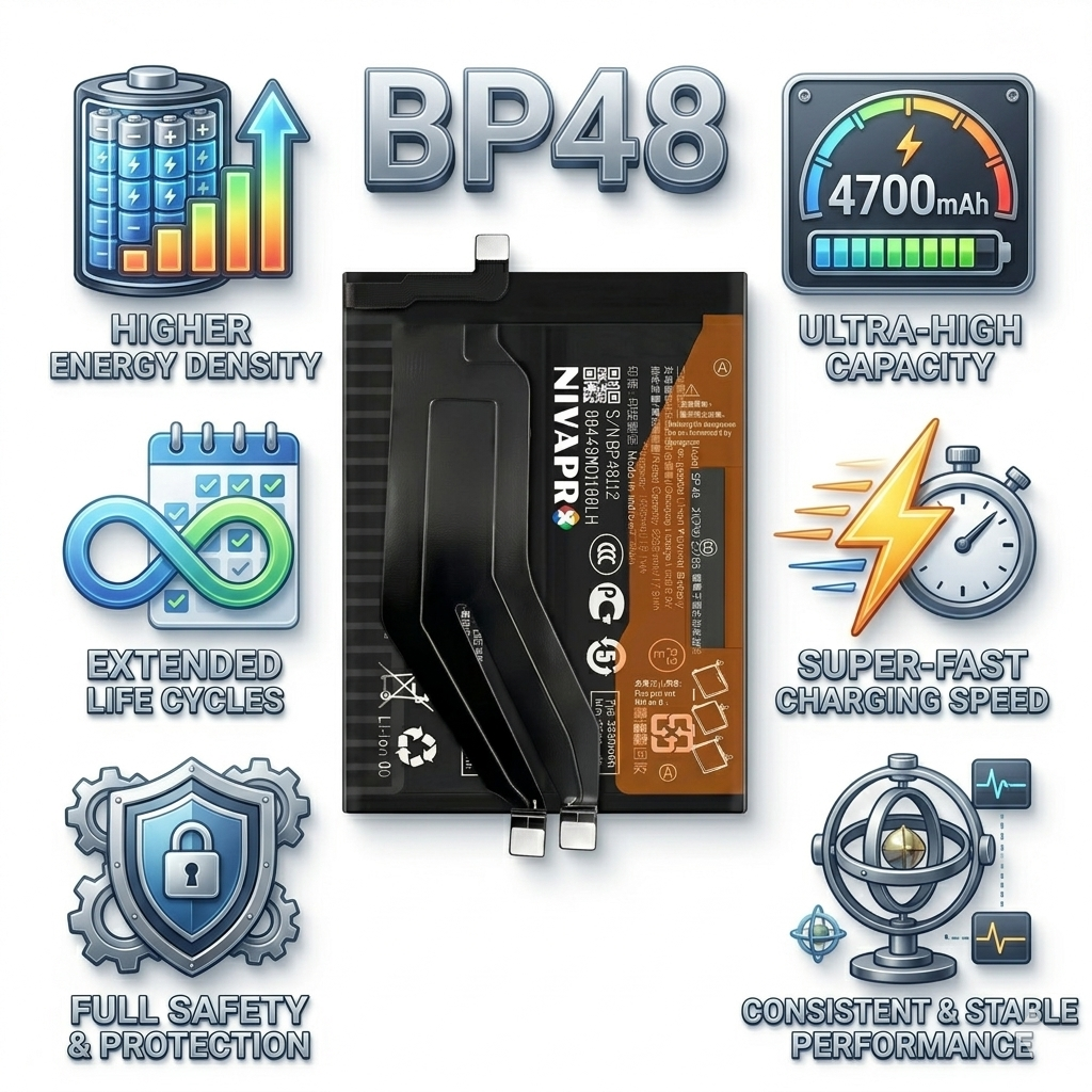BP48 for Xiaomi Redmi Note 12S/12 Lite/Poco F4 with Warranty by NIVAPRO 4700mAh