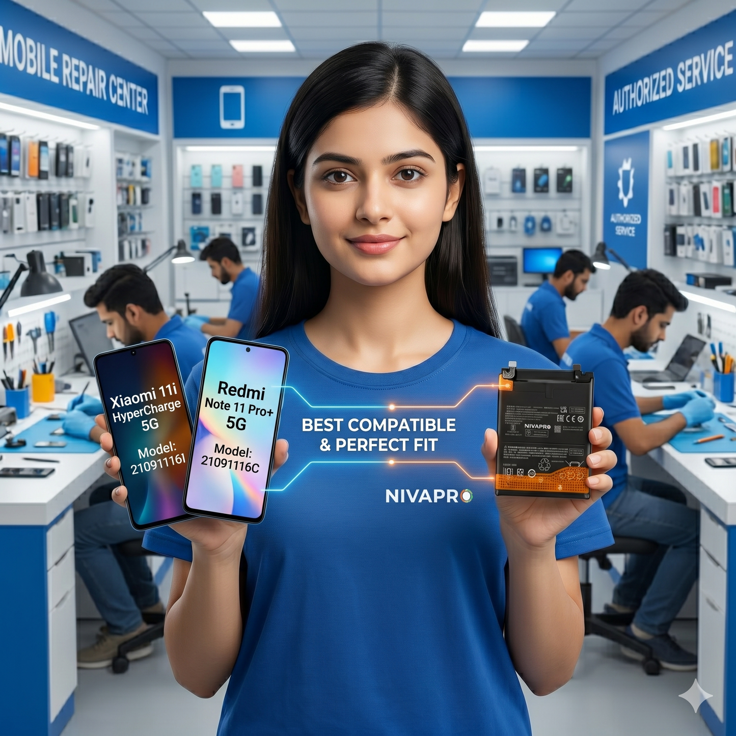 BP47 for Xiaomi 11i HyperCharge 5G / Redmi Note 11 Pro+ 5G with Warranty by NIVAPRO 4500mAh