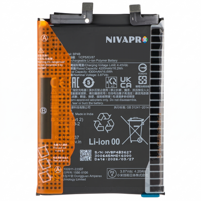 BP4B Compatible for Xiaomi Redmi 12 Lite 4300mAh with Warranty by NIVAPRO