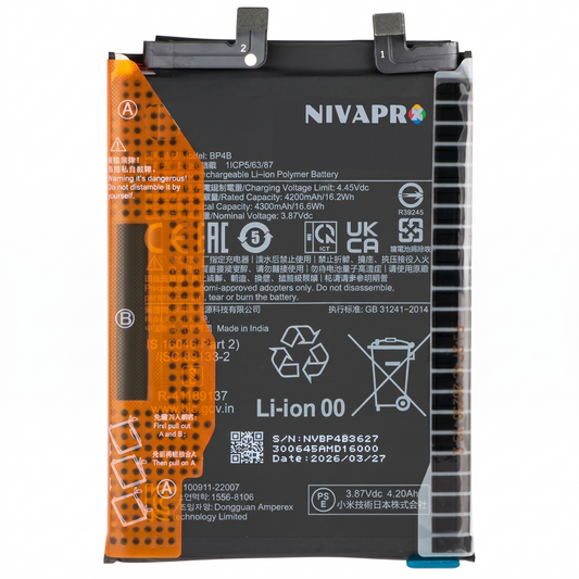 BP4B Compatible for Xiaomi Redmi 12 Lite 4300mAh with Warranty by NIVAPRO