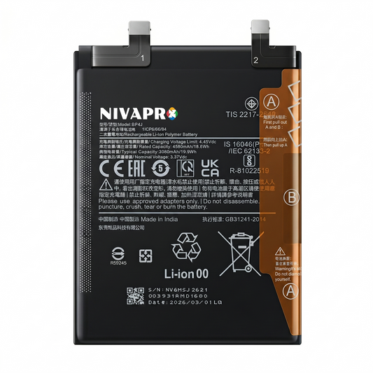 BP4J for Xiaomi Redmi 12 Pro+ 5g  5000mAh with Warranty Compatible by NIVAPRO