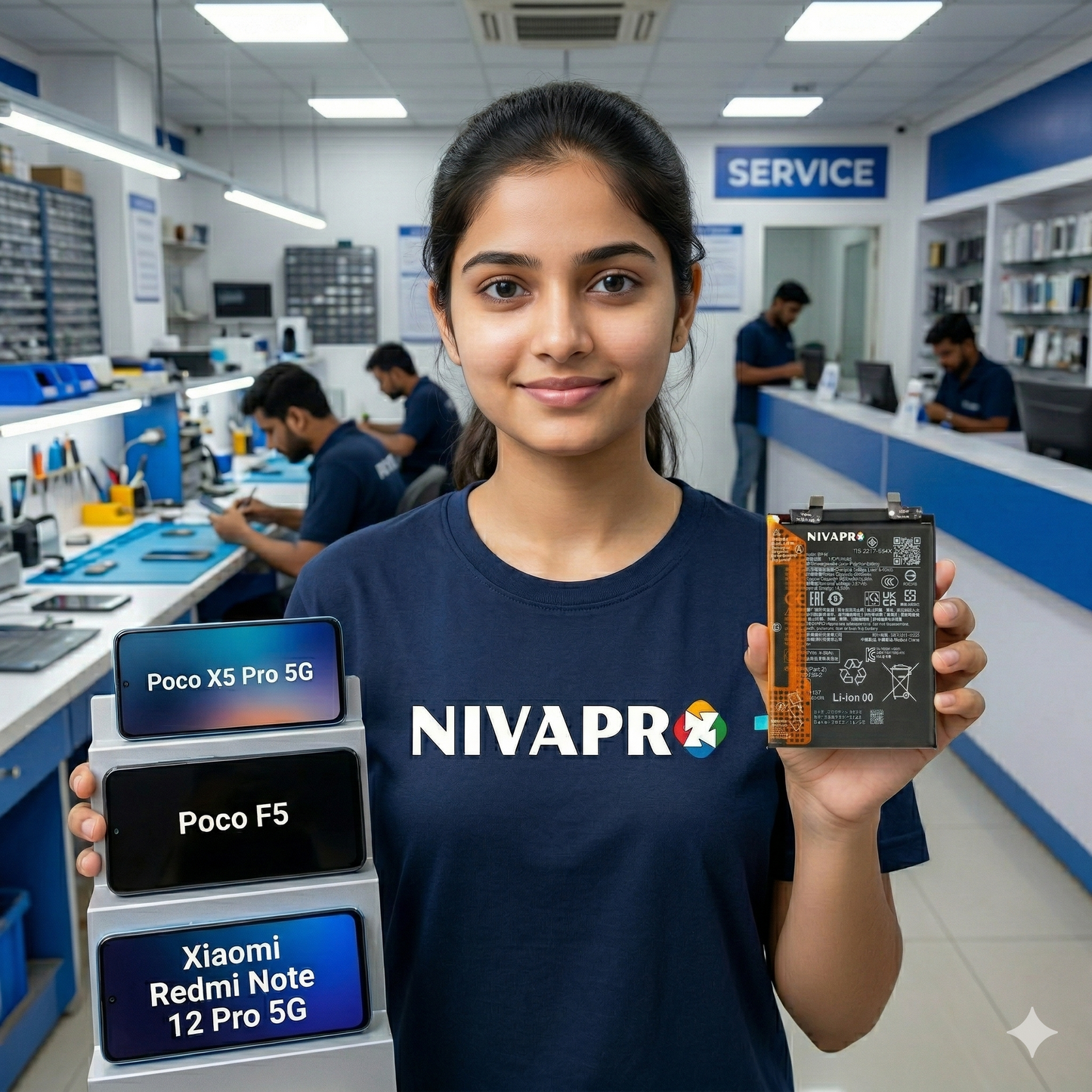 BP4K for Xiaomi Redmi 12 Pro 5g, POCO F5, POCO X5 Pro 5G  5000mAh with Warranty Compatible by NIVAPRO