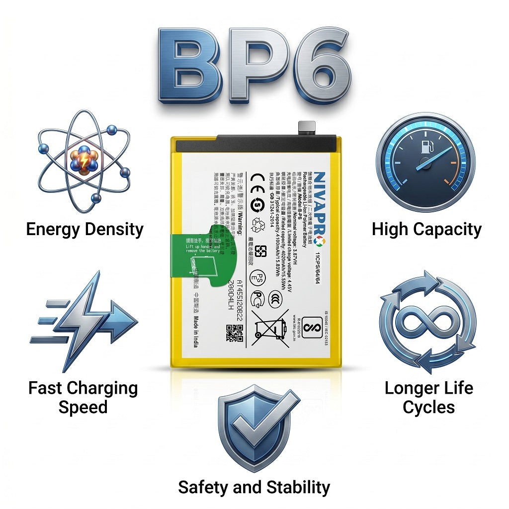 BP6 B-P6 for  Vivo S9e 4100mAh Battery with warranty by NIVAPRO