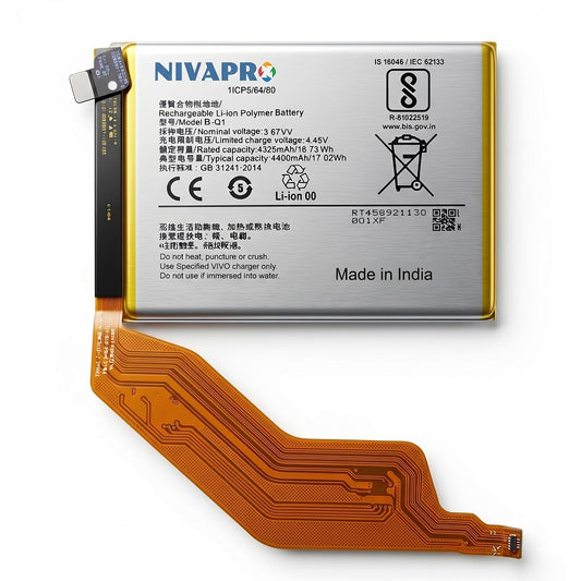 BQ1 B-Q1 for  Vivo iQOO Z3 5G (model V2073A) 4400mAh Battery with warranty by NIVAPRO