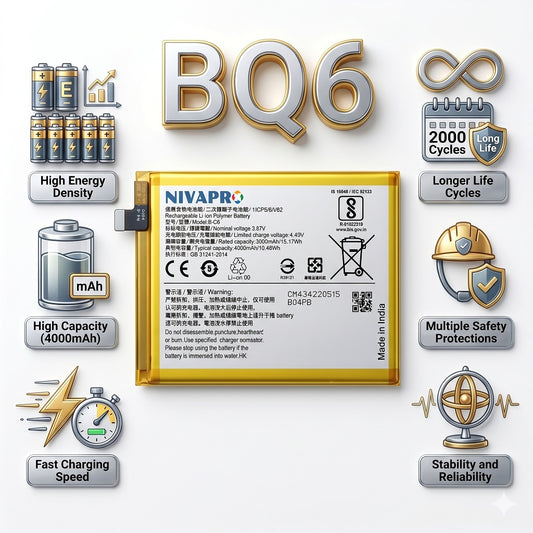 B-Q6 for Vivo V21e 5G 4000mAh Battery with warranty by NIVAPRO
