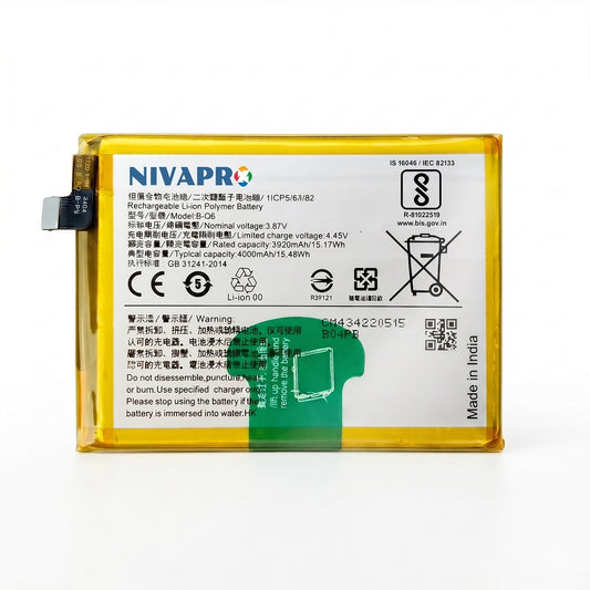 B-Q6 for Vivo V21e 5G 4000mAh Battery with warranty by NIVAPRO
