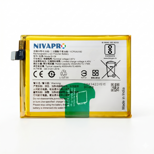 B-Q6 for Vivo V21e 5G 4000mAh Battery with warranty by NIVAPRO