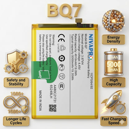 BQ7 B-Q7 for Vivo Y53S  5000mAh Battery with warranty by NIVAPRO