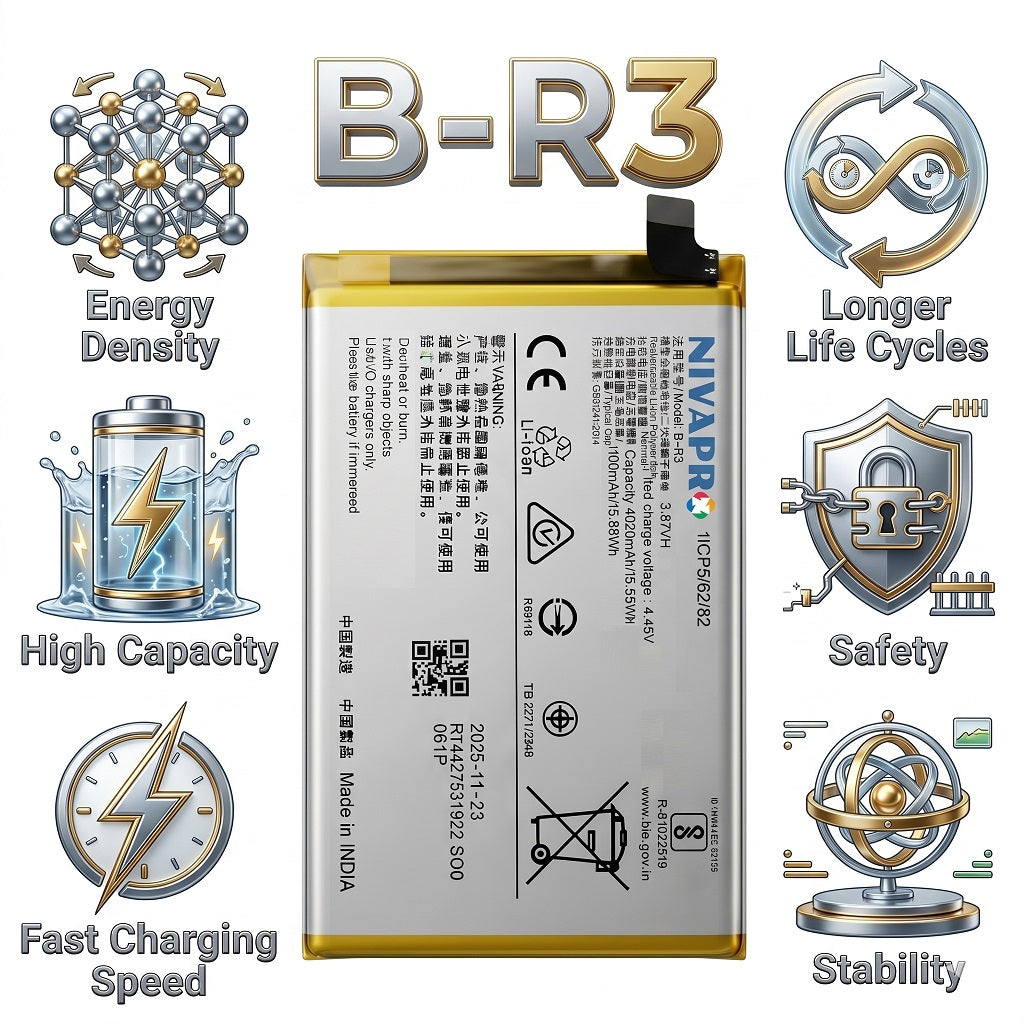 BR3 B-R3 for  Vivo BH3, Z1x , Vivo 1917, PD1921F_EX 4500 mAh Battery with warranty by NIVAPRO
