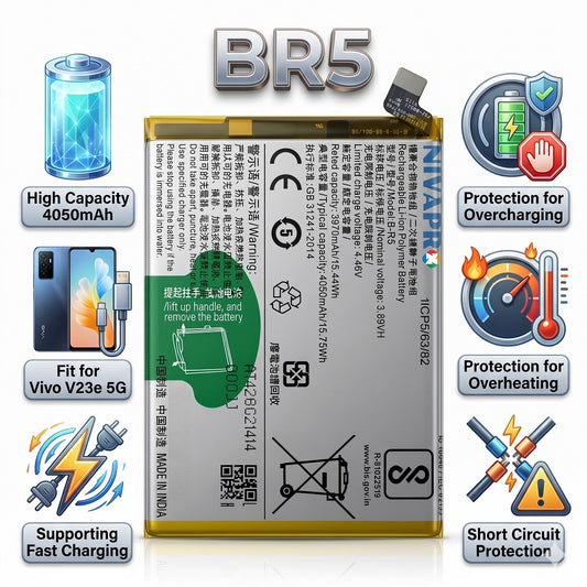 BR5 B-R5 for Vivo V23e 5G (model V2130A) 4050 mAh Battery with warranty by NIVAPRO