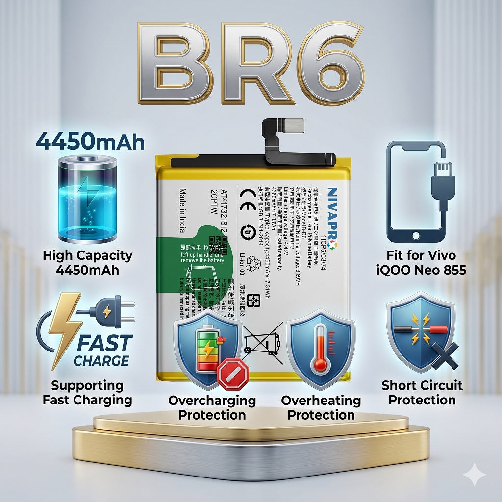 BR6 B-R6 for Vivo iQ00 Neo 855 4450mAh Battery with warranty by NIVAPRO
