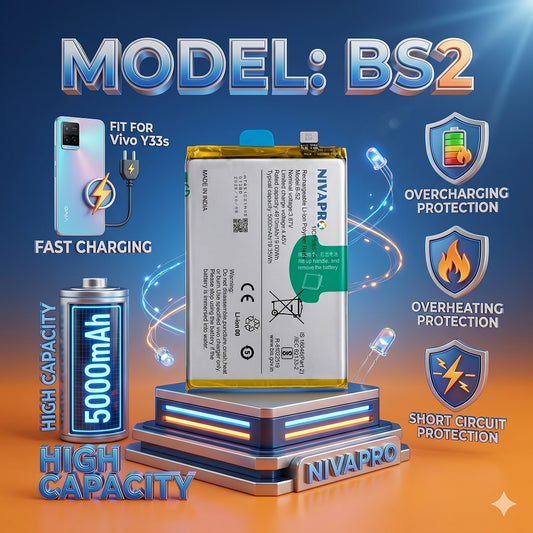BS2 B-S2 for Vivo Y33S V2109  5000mAh Battery with warranty by NIVAPRO