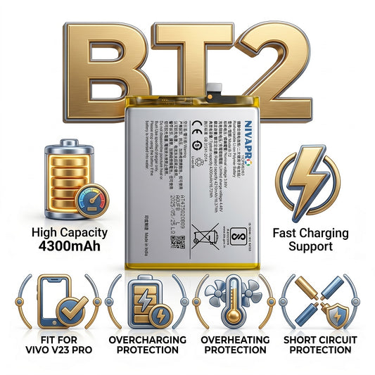 BT2 for Vivo V23 Pro smartphone 4300mAh Battery with warranty by NIVAPRO
