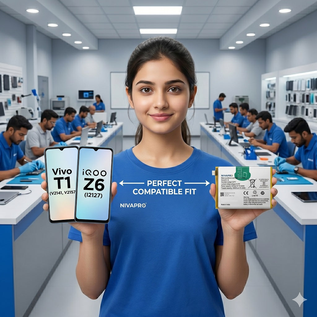BT6 for  Vivo T1 5G (V2141, V2157) / iQOO Z6 5G (I2127) Mobile  5000mAh Battery with warranty by NIVAPRO