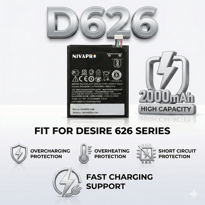 HTC D626 for HTC Desire 626  Compatible Battery  Replacement Battery by NIVAPRO