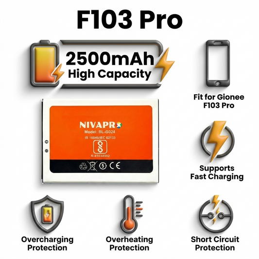 F103 Pro Original BL-G024A Battery compatible for GIONEE  2500mAh by NIVAPRO