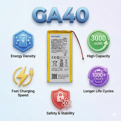MOTO GA-40 Compatible Battery 3000mAh by NIVAPRO