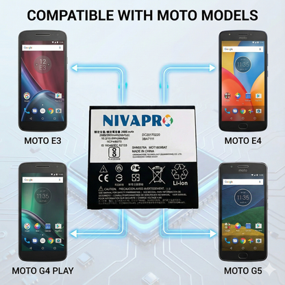 NIVAPRO GK40 FOR Moto E3 | Moto E4 | Moto G4 Play | Moto G5 | XT1700  2800mAh, 3.7v (Copy)