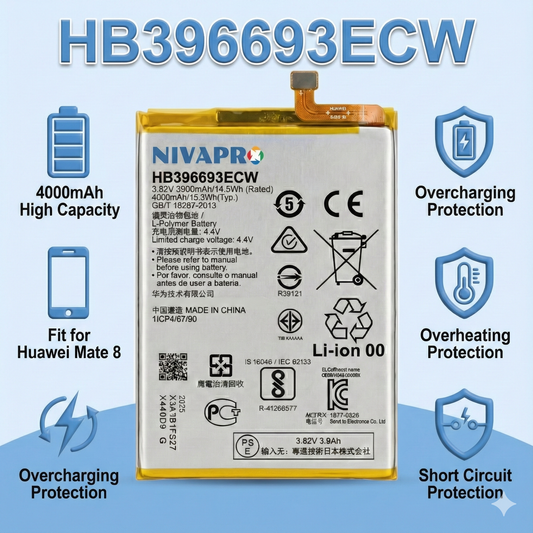 NIVAPRO HB396693ECW Battery for Mate 8 4000mAh