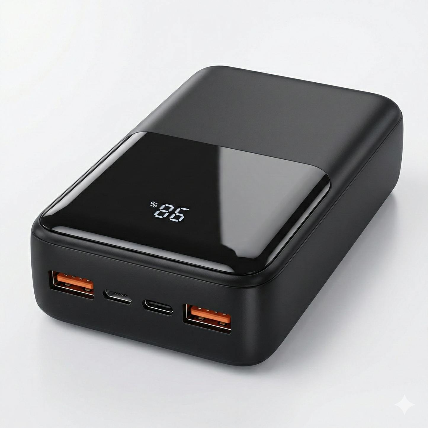 Slim & High capacity Power Bank - Black (20000 mAh)