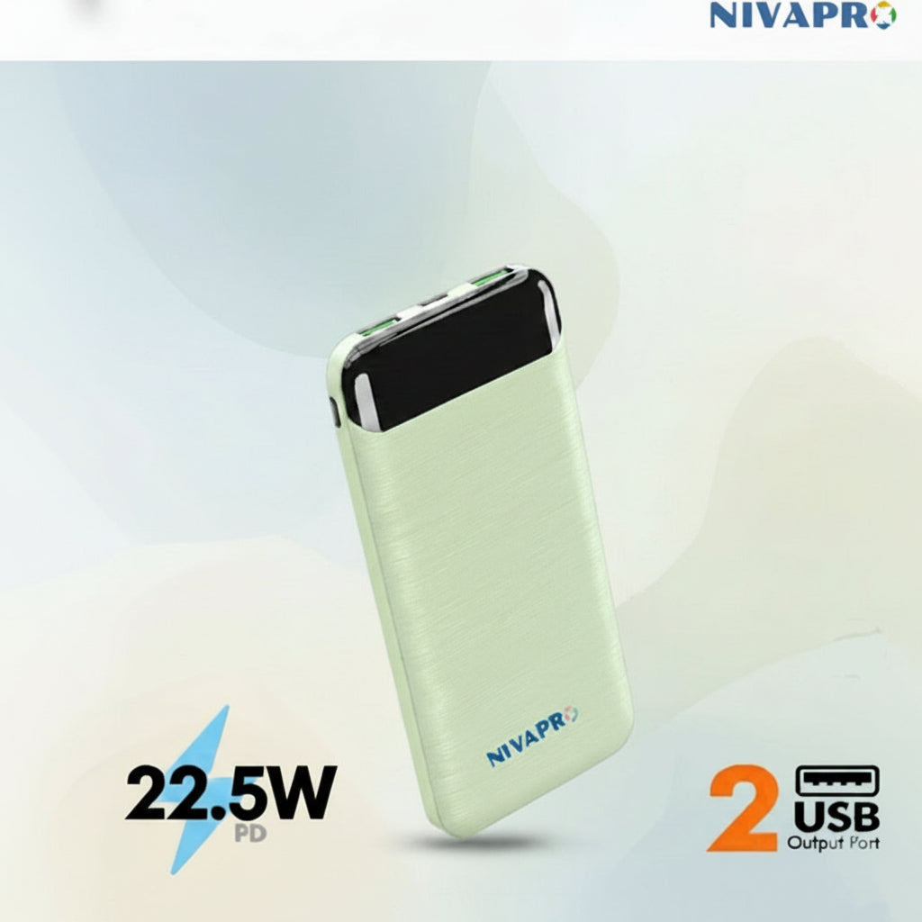Slim and designer power bank HTY11 Light Green