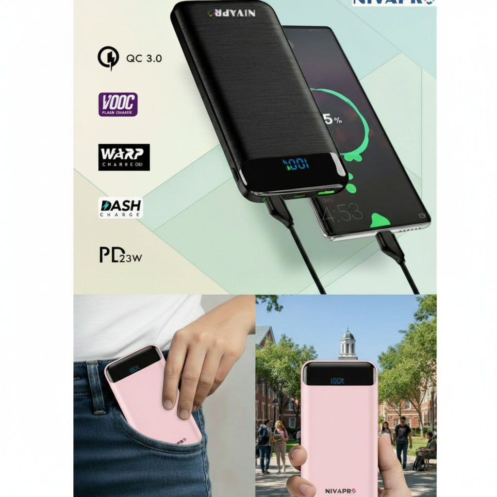 Slim and designer power bank HTY11 Pink