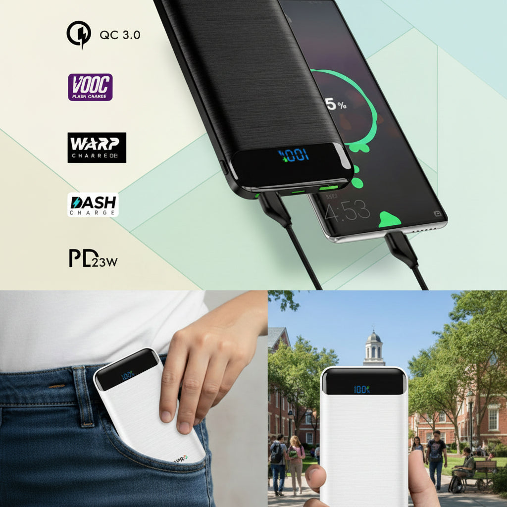 Slim and designer power bank HTY11 White