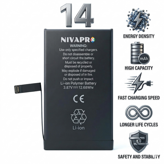 14 Iphone battery 3279mAh  compatible with warranty by NIVAPRO
