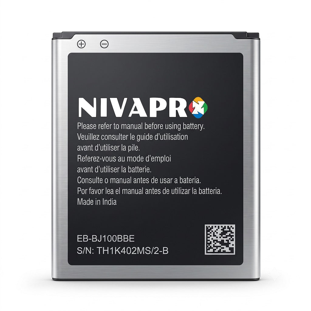 Galaxy J1 (SM-J100 Series), EB-BJ100BBE, EB-BJ100CBE, or EB-BJ100CBN compatible Battery 1850mAh by NIVAPRO