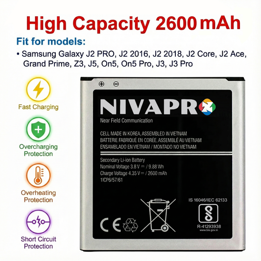 NIVAPRO J5 2600mAh Battery