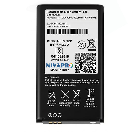 AI25F JIO BHARAT J14G  2500mAh Battery by NIVAPRO